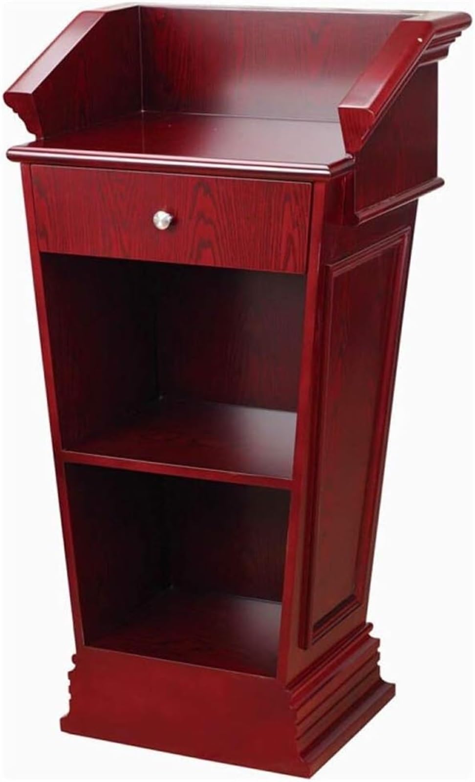 DUANHOZ Solid Wood Lectern Podium Stand for Hotel Conference Reception Area