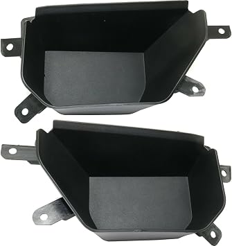 Bumper Filler Set for GMC for Sierra 1500 Base/Denali/SLE/SLT 2016-2018 Opening Cover Front 2pc Black Without Tow Hook Holes 14522232 GM1039193 901-14742 GM1038193