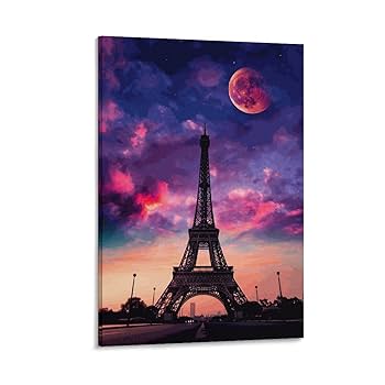 作者不詳 パリの風景 エッフェル塔とノートルダム大聖堂 額付 絵画 インテリア 作者不詳 パリの風景 エッフェル塔とノートルダム大聖堂 額付