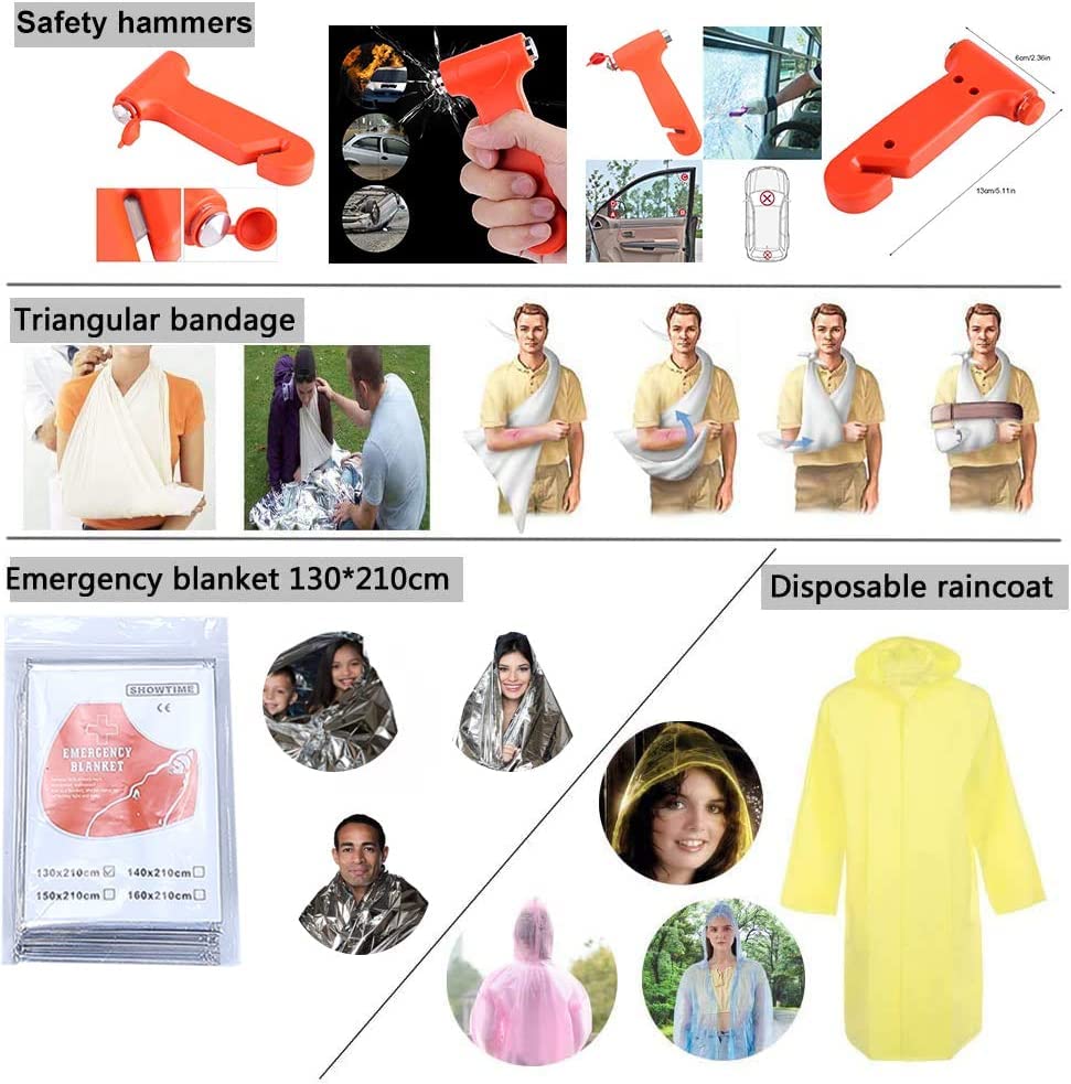 Trousse de premier secours 230 pieces pour soigner les blessures