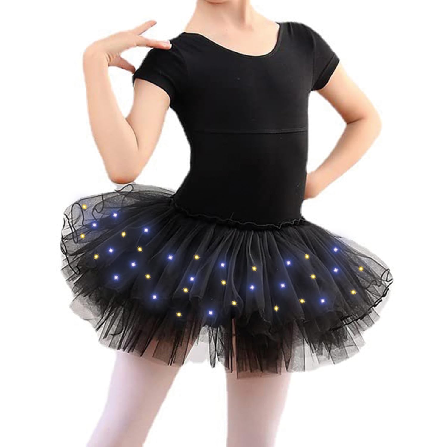 BOFUNX Gonna Tutu Donna Gonna Corta di Tulle Gonna Classica Tutu in Tulle + 10pcs Piume di Pavone per Donna Ragazza Carnevale Mascherata Costumi di Danza Pavone Cosplay