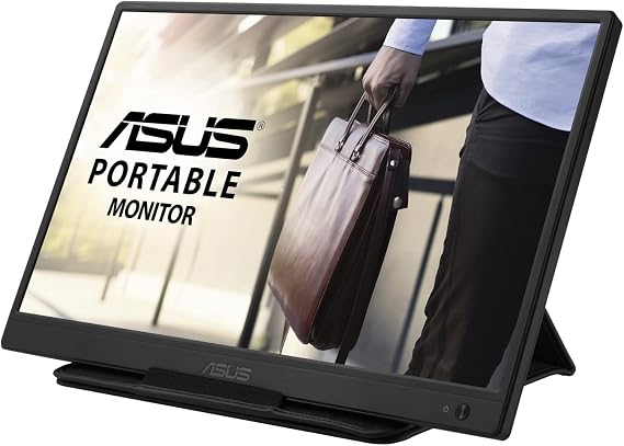 ASUS ZenScreen MB165B Portable USB Monitor- 15.6 inch, HD(1366x768), Narrow Bezel, USB-powered, Anti-glare surface