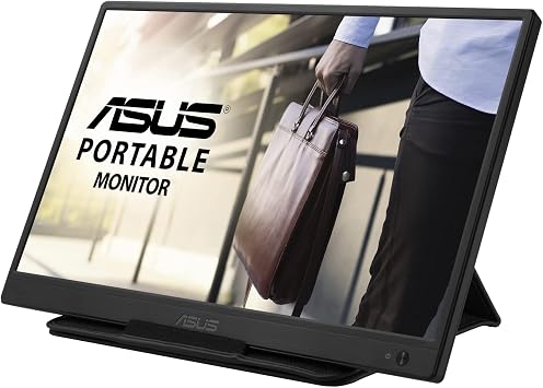 ASUS ZenScreen MB165B Portable USB Monitor- 15.6 inch, HD(1366x768), Narrow Bezel, USB-powered, Anti-glare surface