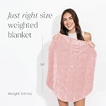 nodpod Body 6.5lb Compact Weighted Blanket I Perfect for Relaxation, Lounging, Napping, Sleeping & Travel I Glass Bead Filled, Machine Washable I Blush Pink I (29" x 24")