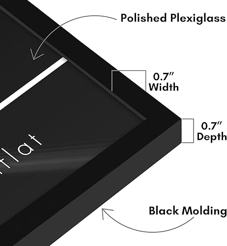 Miniatura 3 de Americanflat - Portarretratos panorámico de 8x24 pulgadas con plexiglás pulido, colección Streamline, marco con borde delgado para exhibir en pared,