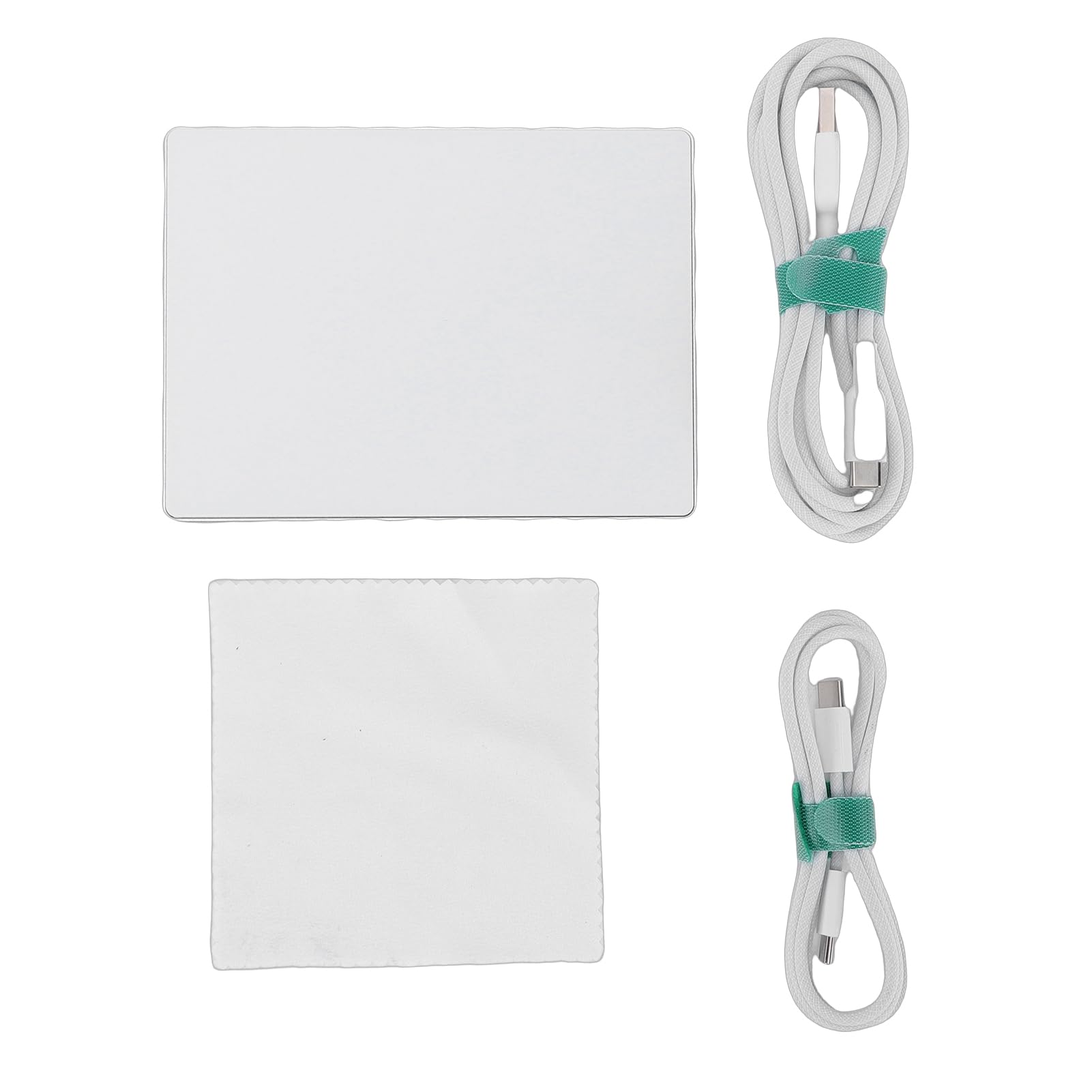 Trackpad USB con Cable, Ratón Trackpad USB Grande con Cable y Multitáctil, Ratón Táctil de Aluminio Delgado y Portátil para Ordenador de Sobremesa Portátil. (White)