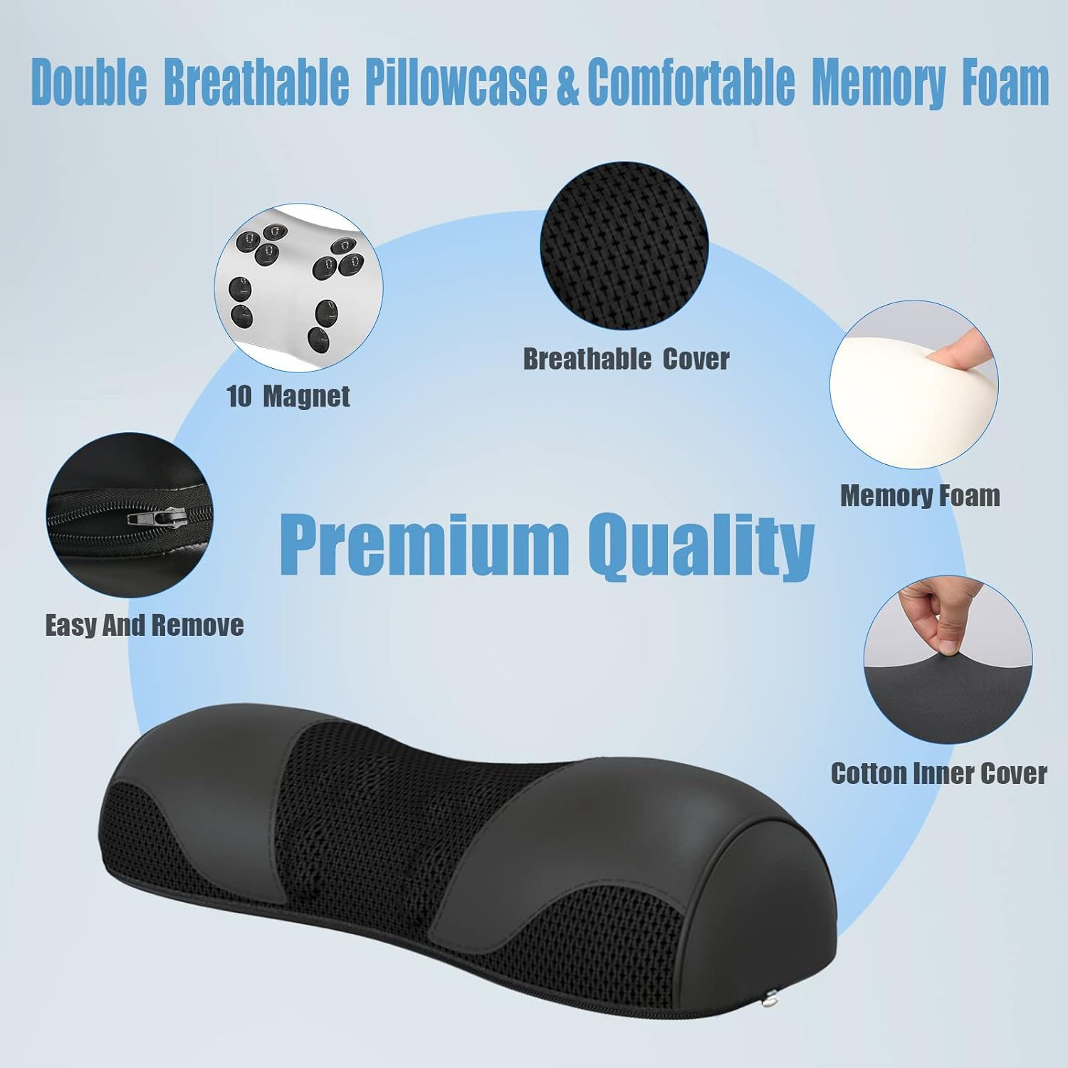 GUDELIAN Neck and Shoulder Relaxer, Neck Stretcher for Cervical Stiffness and TMJ Pain Relief, Cervical Traction Device for Neck Pain Relief, Magnetic Therapy Neck Pillow, Chiropractic Pillow : Health & Household