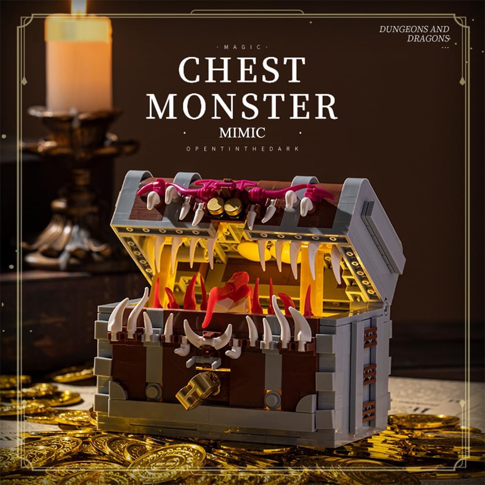 Monster Mimic Chest Game Monster Building Toys Set 531pcs image 5