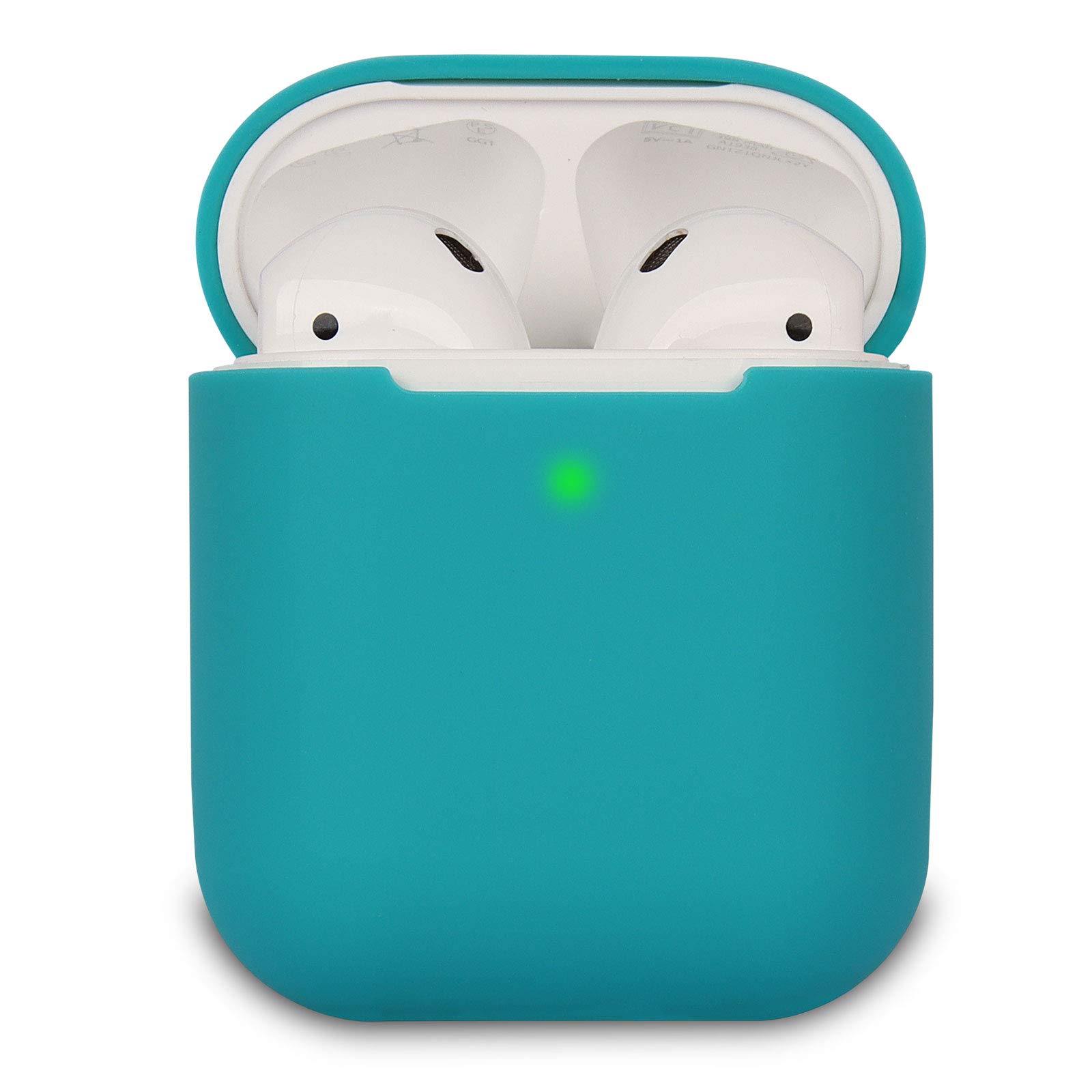 KOKOKA Silicona Compatible con AirPods 2, Fundas Protectora de Silicona para AirPods 2, LED Frontal Visible, Soporta Carga inalámbrica, sin Mosquetón, Dark Green — view 11