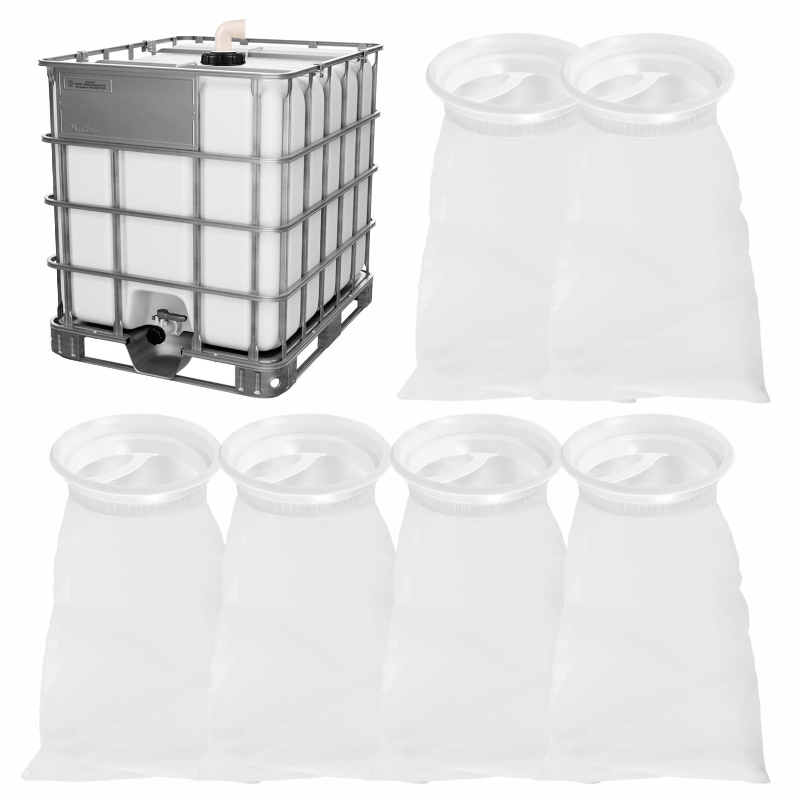 Befun 6Stk IBC Filter Deckelfilter, Nylon IBC Tank Filter Regenwasserfilter | IBC Ersatzfilter für Filterset Regenwassertank IBC Regentonnen, Waschbar, Filtert Schmutz heraus