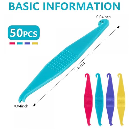 Miniatura 2 de SenseYo Herramienta de banda de goma dental, 50 piezas de llaves elásticas dentales coloridas para ortodoncia