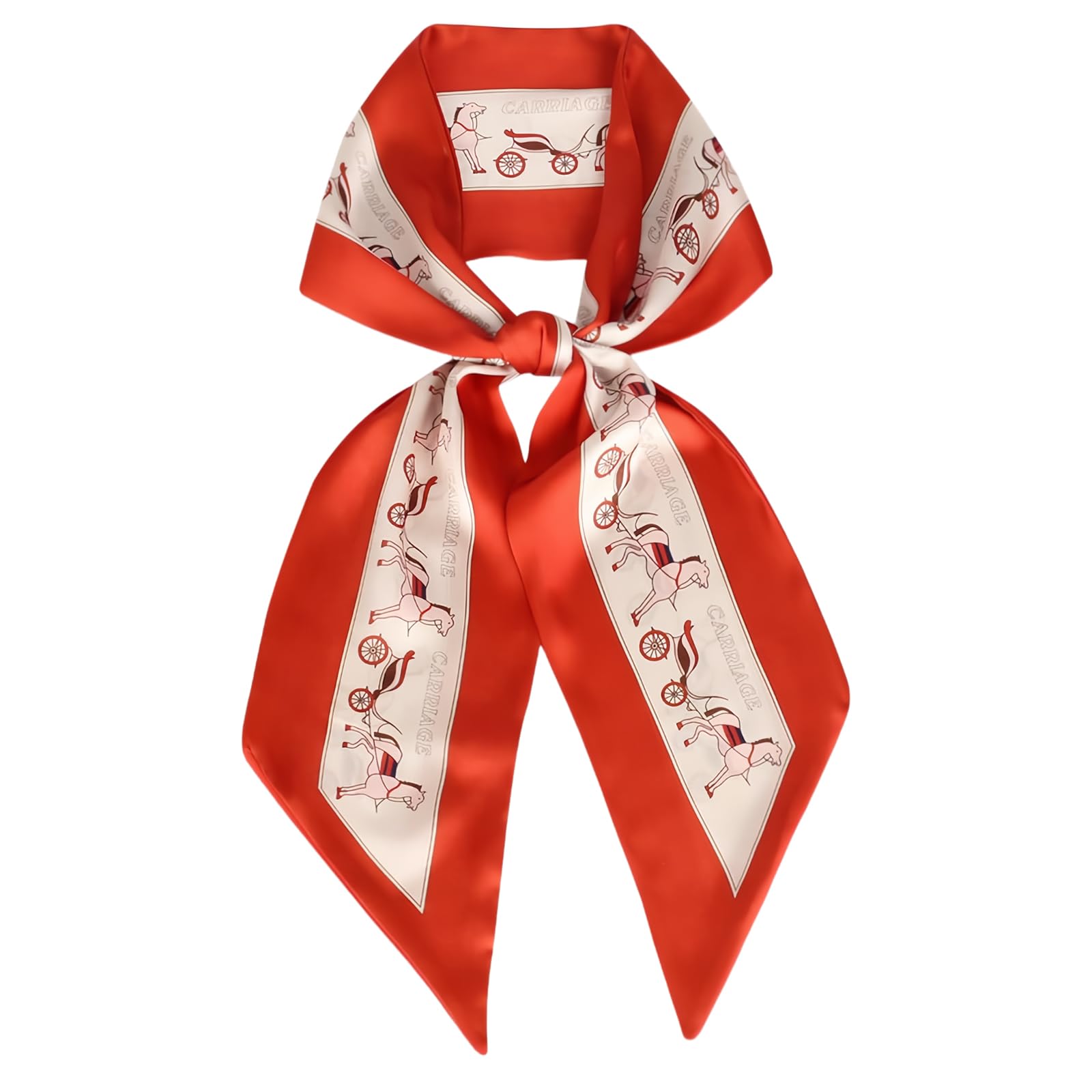 Head Hair Scarf for Women,Silky Long Headscarf Purse Bag Scarfs for Handbag Fashion Satin Neck Scarves Accessories