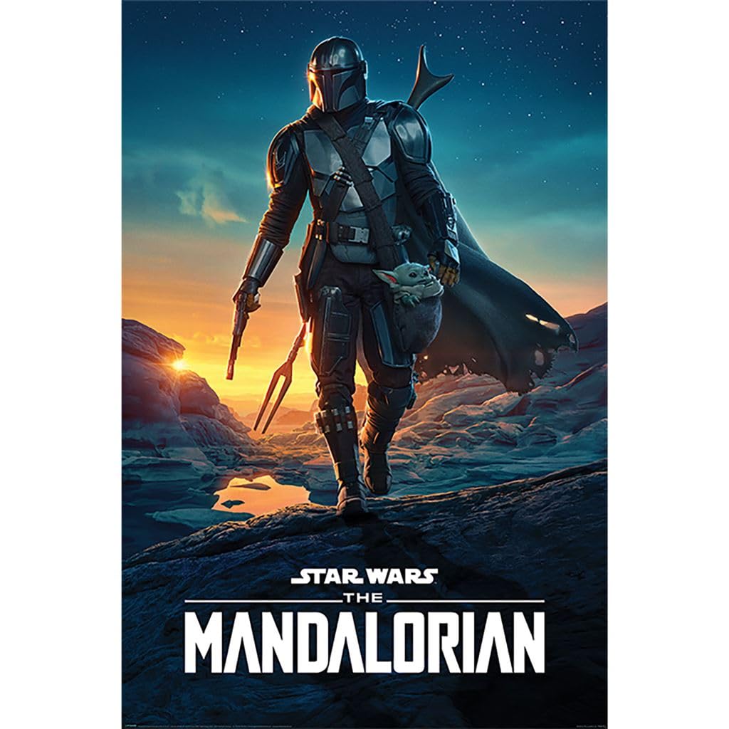 Poster The Mandalorian Nightfall Large 61x91.5 cm | 24x36 inch New Star Wars