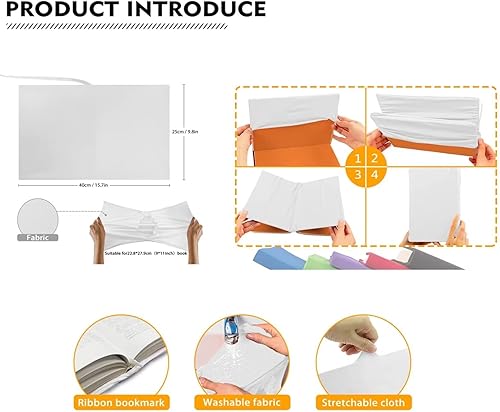 Miniatura 7 de Belidome Funda de libro de camuflaje de caza para hombres y niños, libro de regreso a clases, protector de manga de libro de camuflaje elástico,