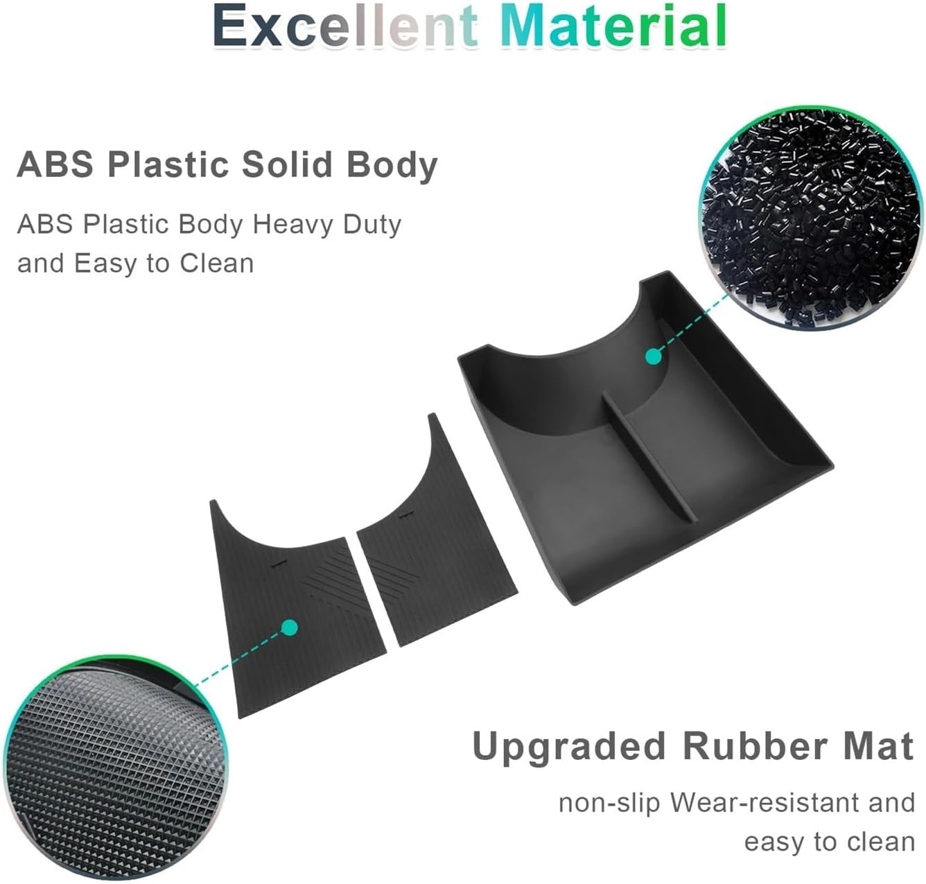 Compatible with Cupra Tavascan 2025 2026 Car Central Console Storage Box Auto Interior Cupra Tavascan 2025 Accessories(Black)