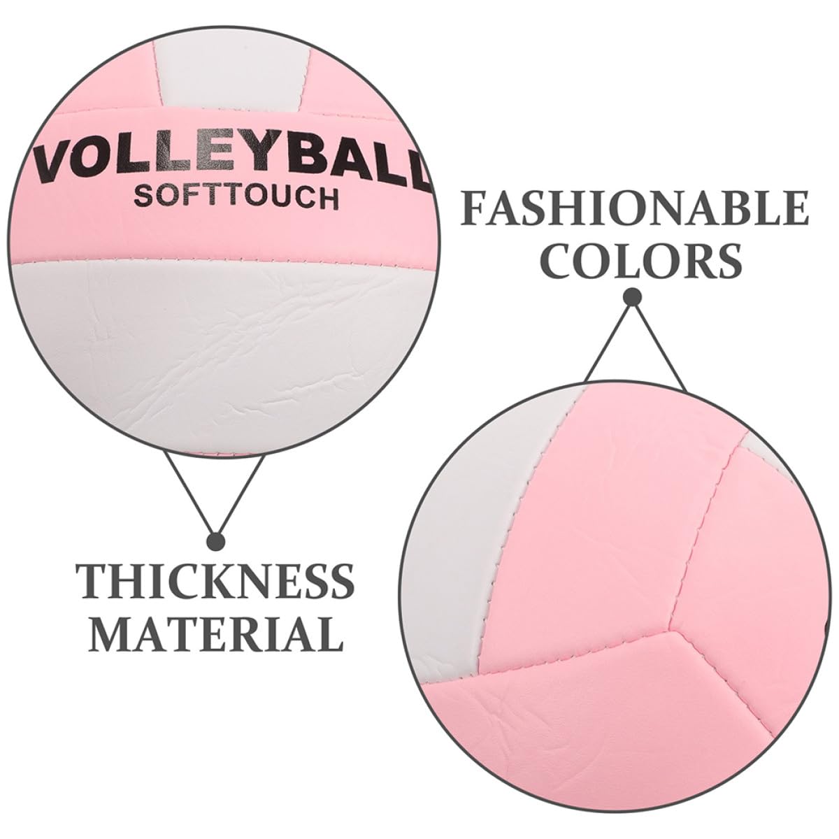 Levemolo Ballon de Volley-Ball D'intérieur Souple en PU Solide Précision, Équipement Sportif pour Entraînement et Examen D'entrée Volley-Ball Style Aléatoire