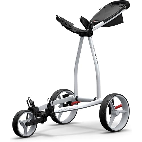 Big Max Blade IP 2 Golf Push Cart – Ultra-Compact, Lightweight Aluminum Frame, XL Organizer, Easy Flat Fold, 13.6 lbs, 34.6 x 24.4 x 4.9 inches When Folded