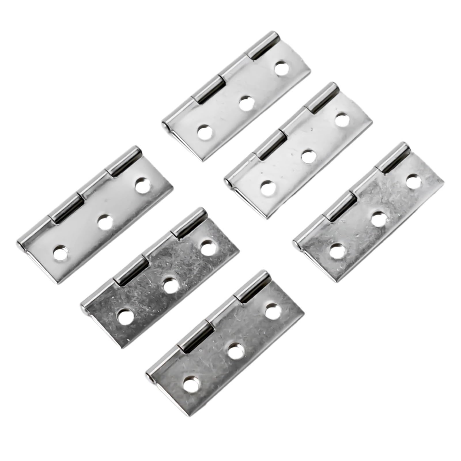 Folding Door Hinge,10pcs Stainless Steel Hinges Connector Mini Fitting Furniture Drawer Bookcase Cabinet Hardware Accessories