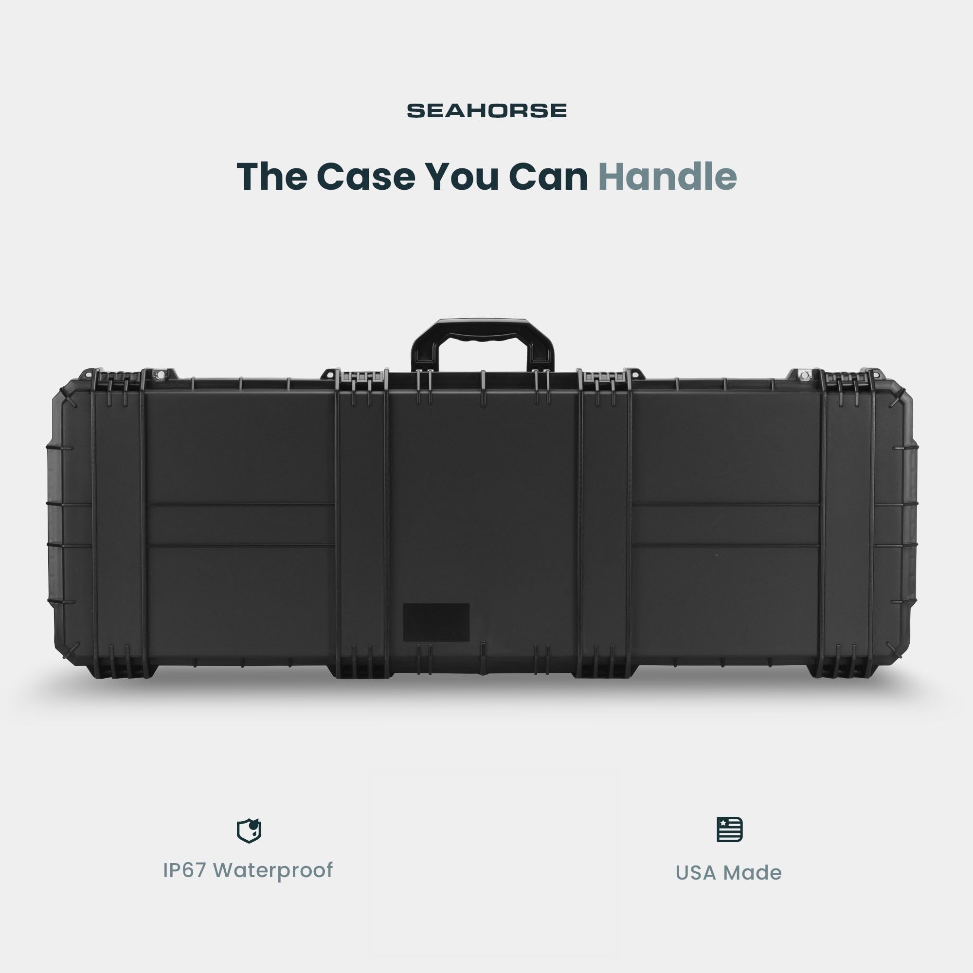Seahorse 1530 Heavy Duty Hard Protective Rifle Case - TSA Approved/Mil Spec / IP67 Waterproof/USA Made for Rifles, Shotguns, Telescopes, Car Utility Rack, Electric Guitars, Rooftop Rack