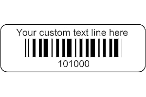 Custom Printed Serial Number 1000 Sequentially Preprinted Barcode Labels 1.5" x 0.5"