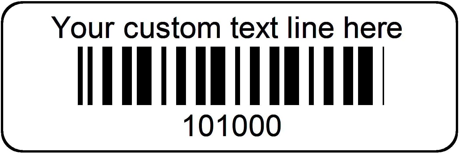 1000 Serial Number Barcode Labels 1-1/2" x 1/2" Sequential Bar Code Stickers Roll - Consecutive Number Asset Tags - Custom Printed
