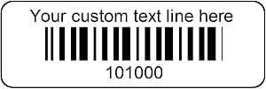 1000 Serial Number Barcode Labels 1-1/2" x 1/2" Sequential Bar Code Stickers Roll - Consecutive Number Asset Tags - Custom Printed