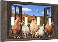 Vista 48 de Farmhouse Coffee Primitive Coffee Bean Kitchen 3 Gang Triple Interruptor de Luz de Palanca Cubierta de Placa de Pared Placa Frontal Eléctrica