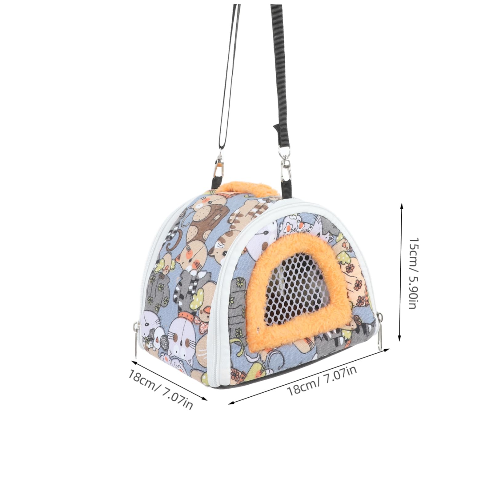 Abaodam Portable Hamster Carrier Bag with Detachable Shoulder Strap for Animals Like Dwarf Hamsters and Guinea Pigs Convenient for Travel and