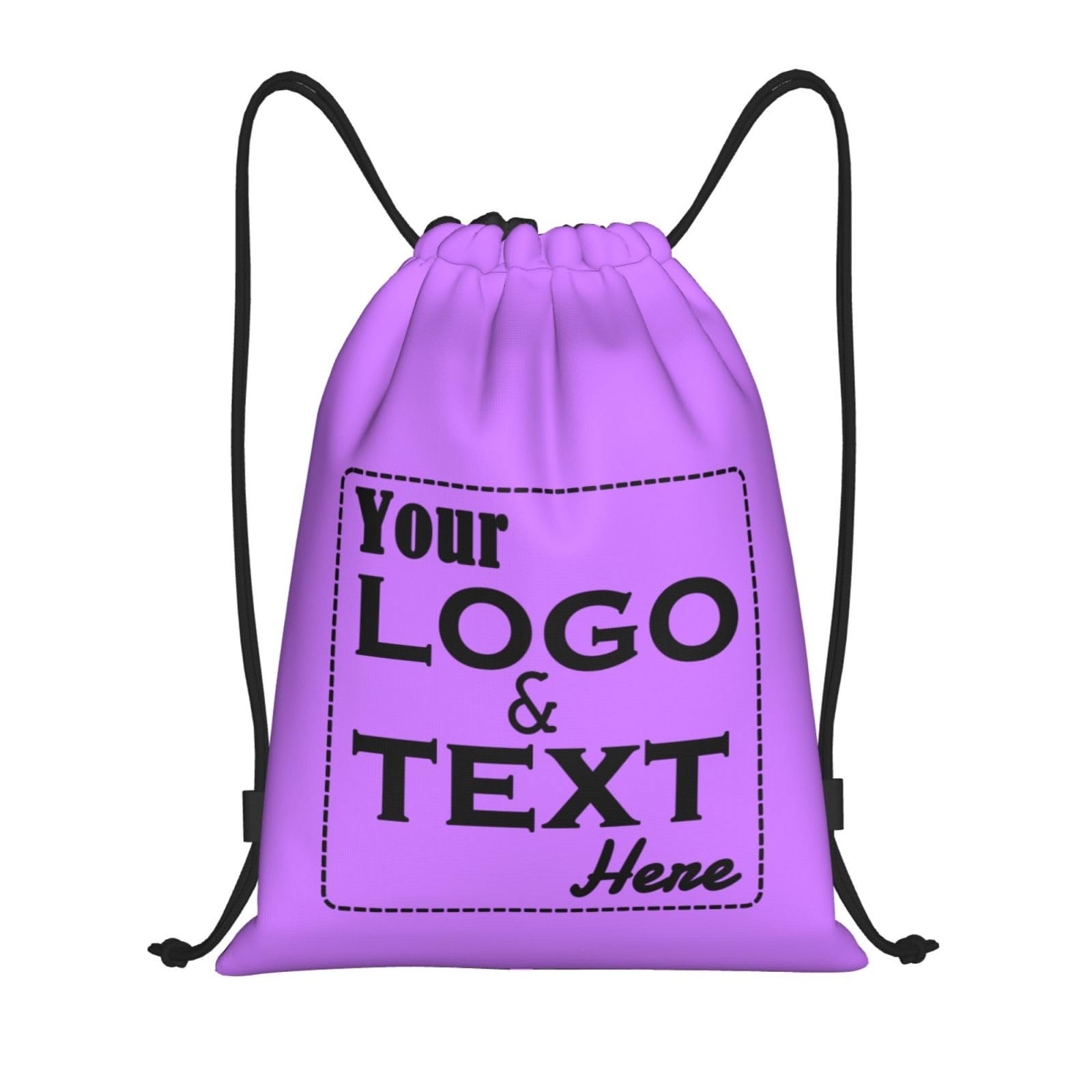 ROHBVMN Personalised Backpack custom Drawstring Bag โ Add Photos/Logo/Text Sports Bag for Men and Women, Swimming Bag for Kids with Logo and Text for Every Occasion