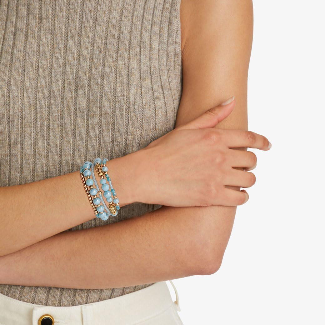 Boho Beaded Stretch Bracelets For Women Stackable Crystal Gold Plated Beaded Bracelets Set Trendy Handmade Friendship Braeclet Jewelry Gifts - Image 6