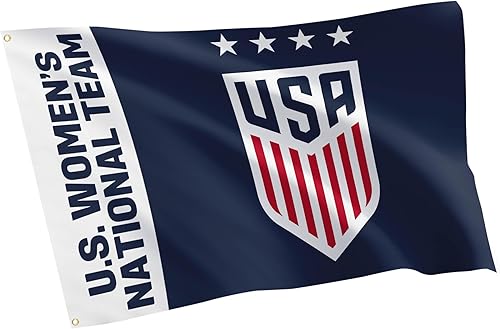 Miniatura 1 de Desert Cactus Bandera de fútbol de Estados Unidos USWNT Equipo nacional femenino de Estados Unidos, 100% poliéster, para interiores y exteriores, 3