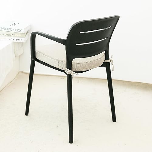 Miniatura 8 de Helios&Hestia Cojines para sillas de comedor de interior con lazos para cocina, cojines de asiento para exteriores con funda extraíble, parte