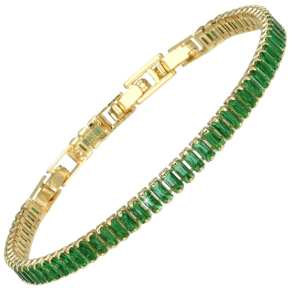 RIZILIA Not-Your-Basic Minimalist to Statement CZ Tennis Bracelet for Women