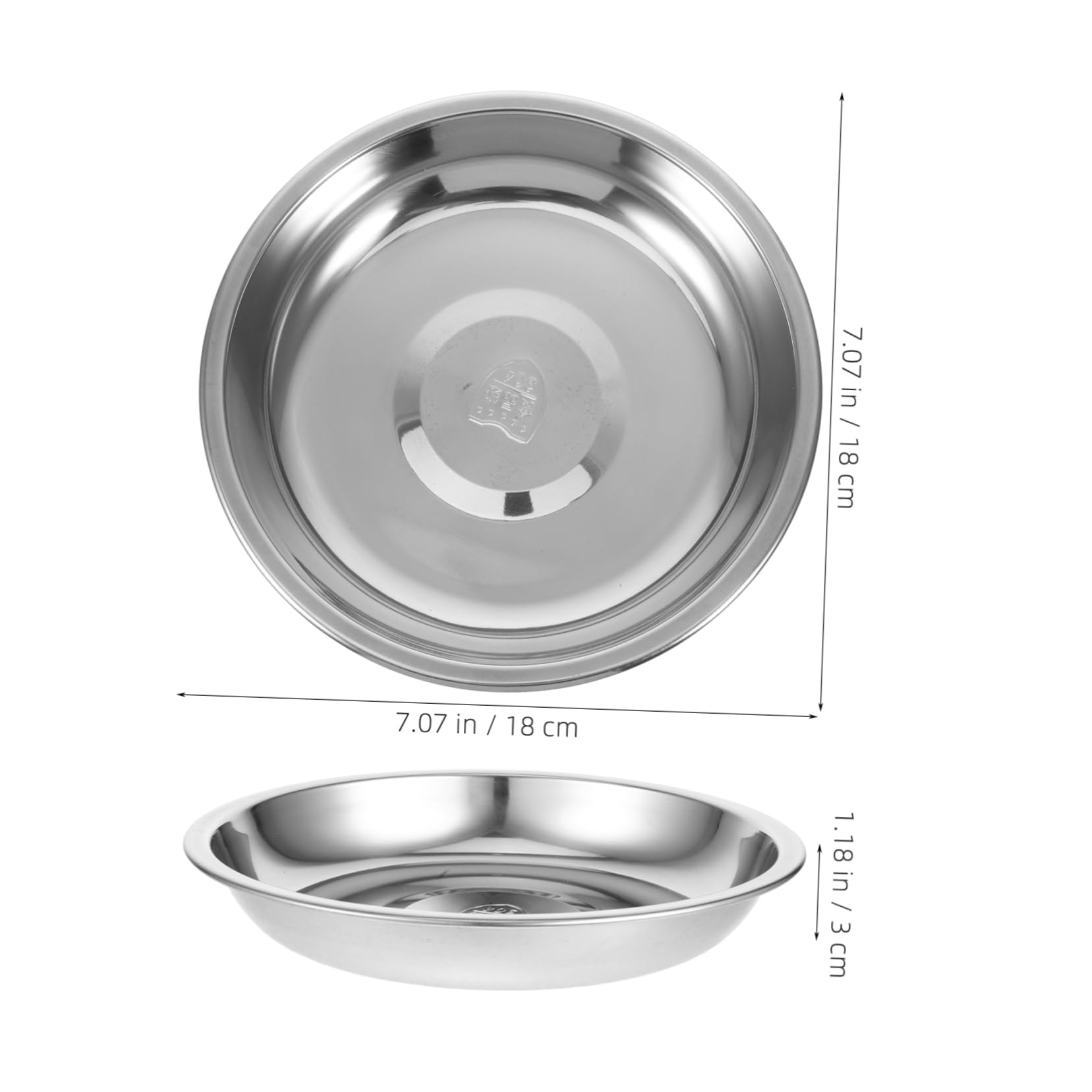 COLLBATH Round Serving Plate Metal Dish for Snacks Appetizers and Desserts Polished Finish Easy to Clean for Parties Gatherings and Everyday Use