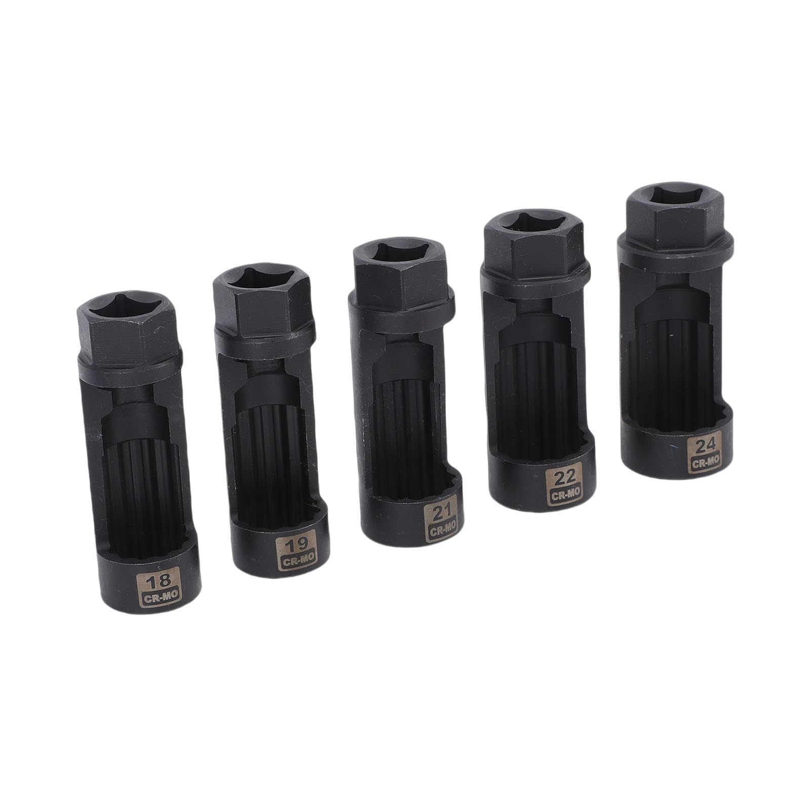 Set di Bussole per Dadi Puntone, Set di Bussole a 12 Punti CR MO, di per Sospensione con Attacco da 18 Mm, 19 Mm, 21, 22, 24 e 1/2 Pollice, Ideale per la Rimozione e la Sostituzione del