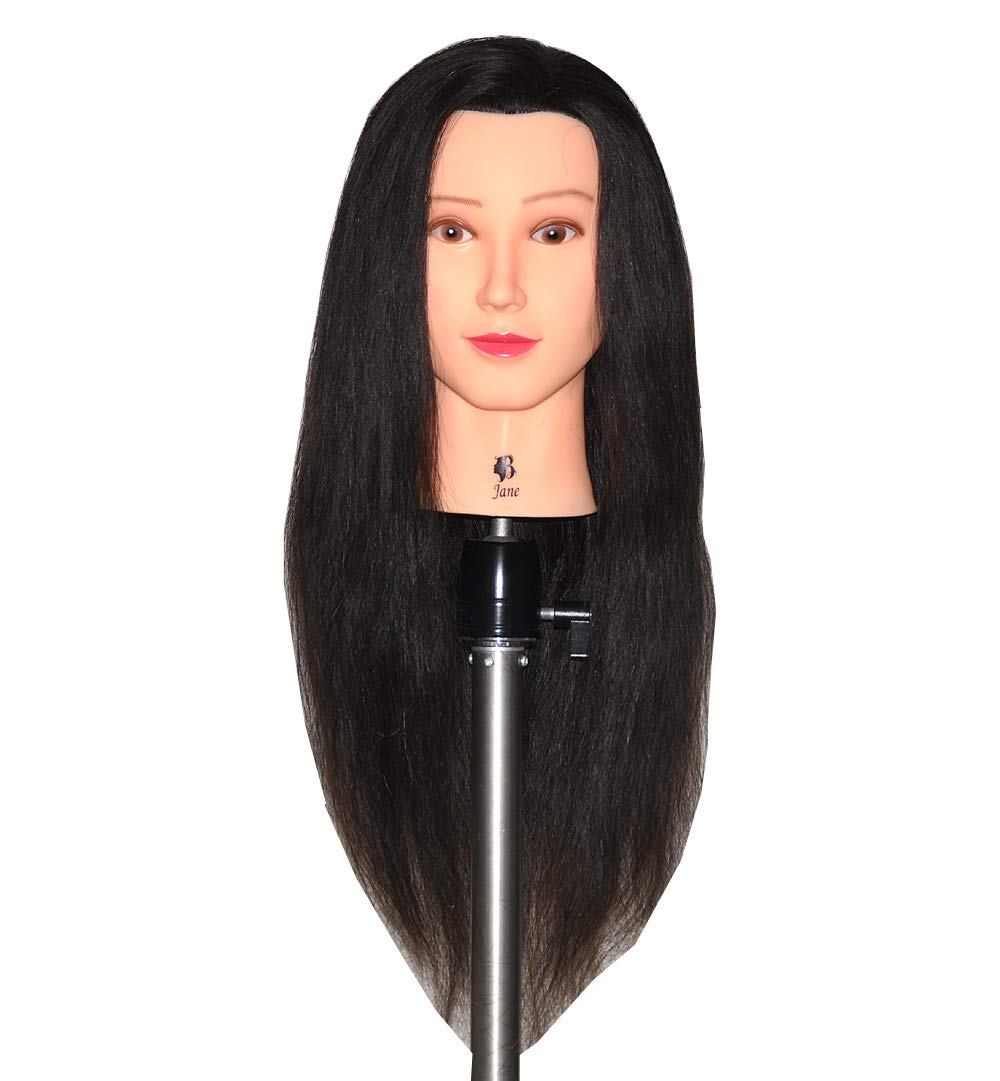 Bellrino 28 - 30 " Cosmetology Mannequin Manikin Training Head with Human Hair - Jane (DARK BROWN (JANE))