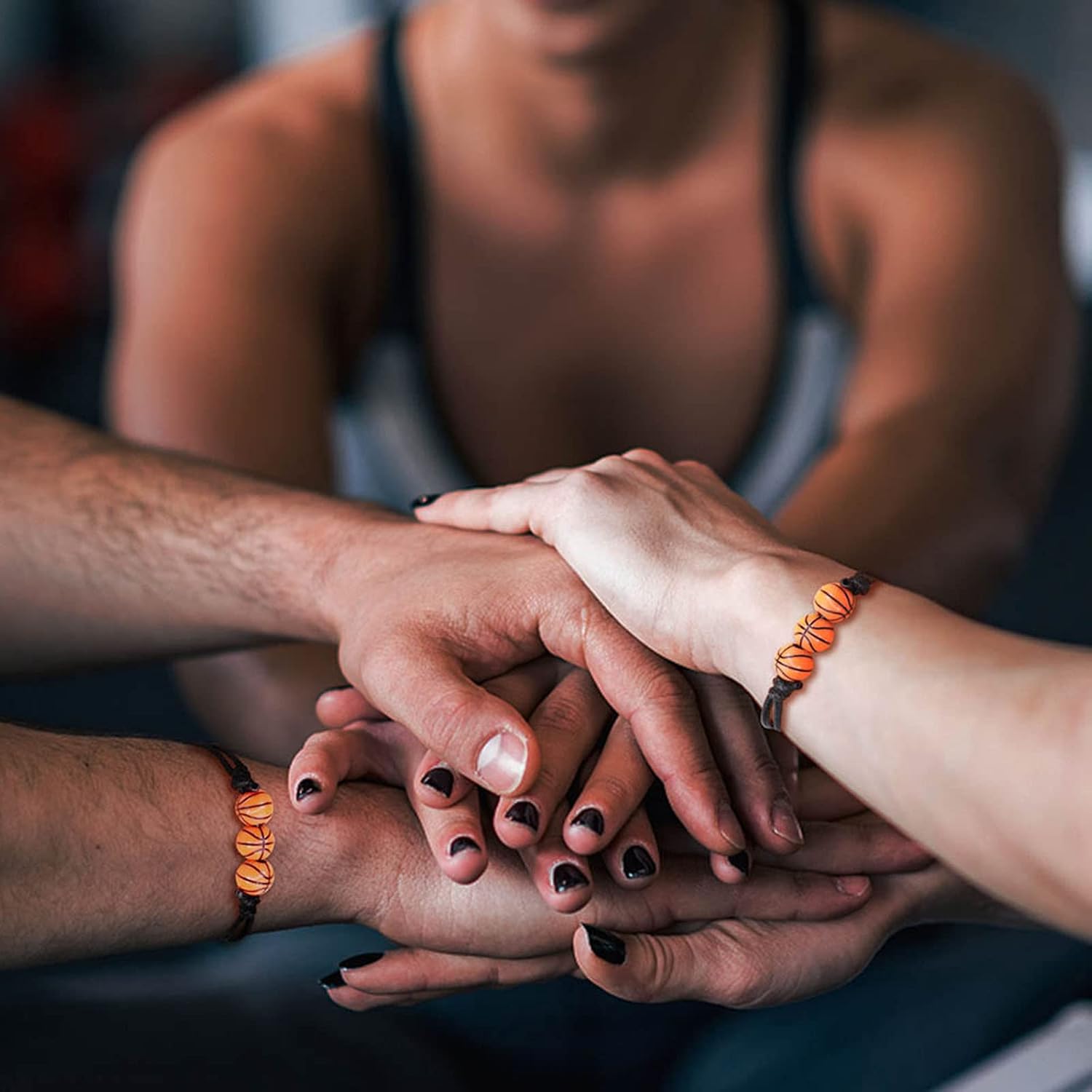 8Pcs Basketball Bracelet Adjustable Braided Charm Bracelet for Men Cuff Bracelets,Basketball Bracelets Jewelry Sports Gifts for Basketball Players - Image 2