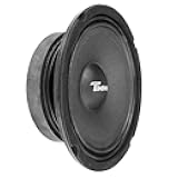 6.5 Inch Midrange Speaker TPT-MR6-4 Slim, 200 Watts Continous Power, 4 Ohm, 100 Watts RMS Power Mid Range Car Audio Loudspeaker (Single)