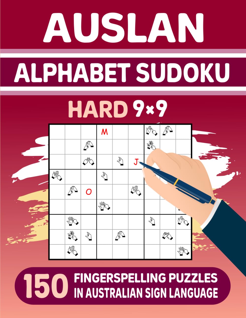 AUSLAN Alphabet Sudoku (HARD) – 150 Fingerspelling Puzzles in Australian Sign Language