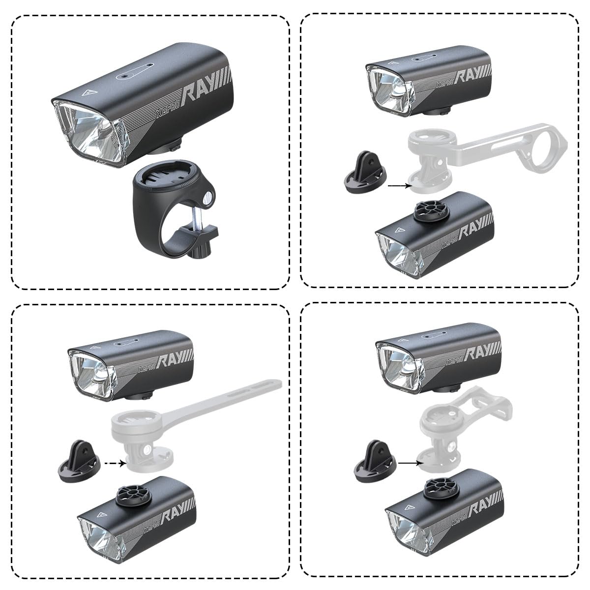 Luci Bici LED Ricaricabili USB 1800LM - Luce Bicicletta Anteriore con Telecomando Wireless, Fascio Lungo 298m/ Corto, Anti-Abbagliamento, per Ciclismo Urbano e Fuoristrada