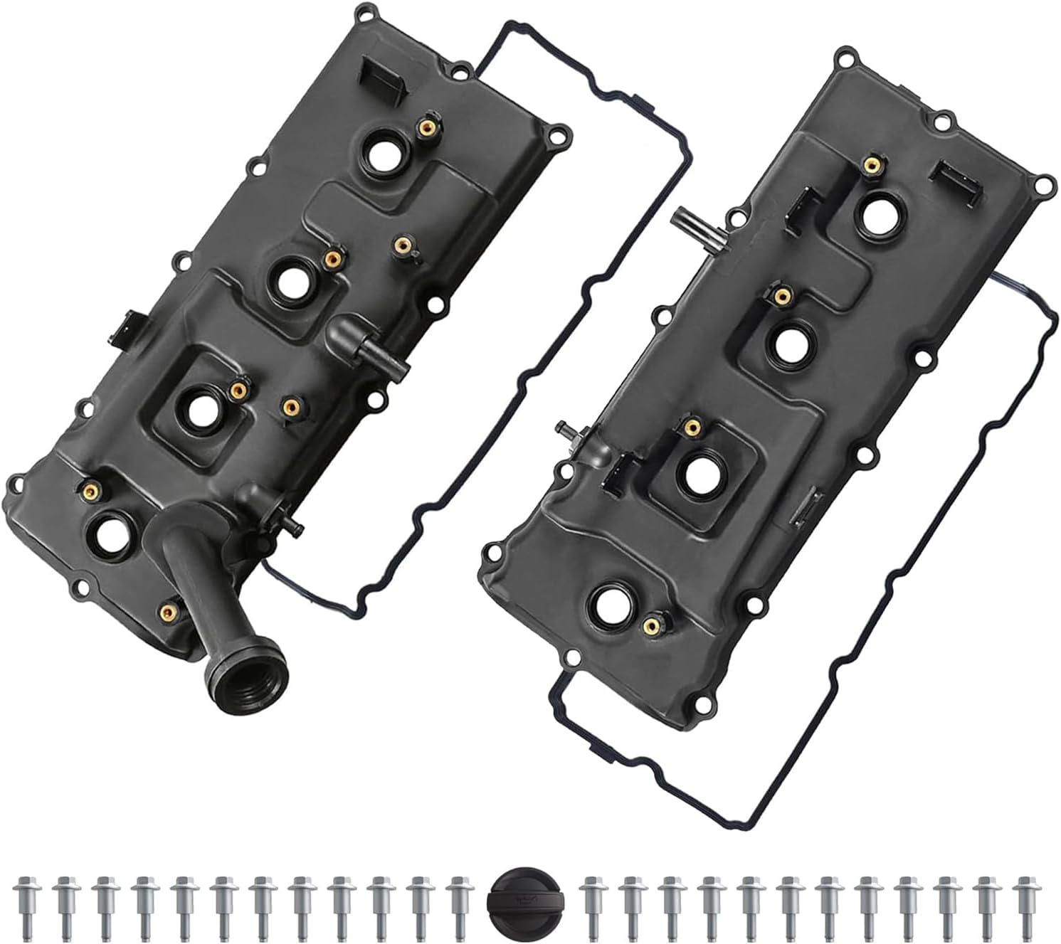 KUIPERAUTO Engine Valve Cover Set Left + Right 13264-7S000 13264ZE01A Compatible for Nissan Armada Pathfinder Titan Infiniti QX56 NV2500 NV3500 2004-2016