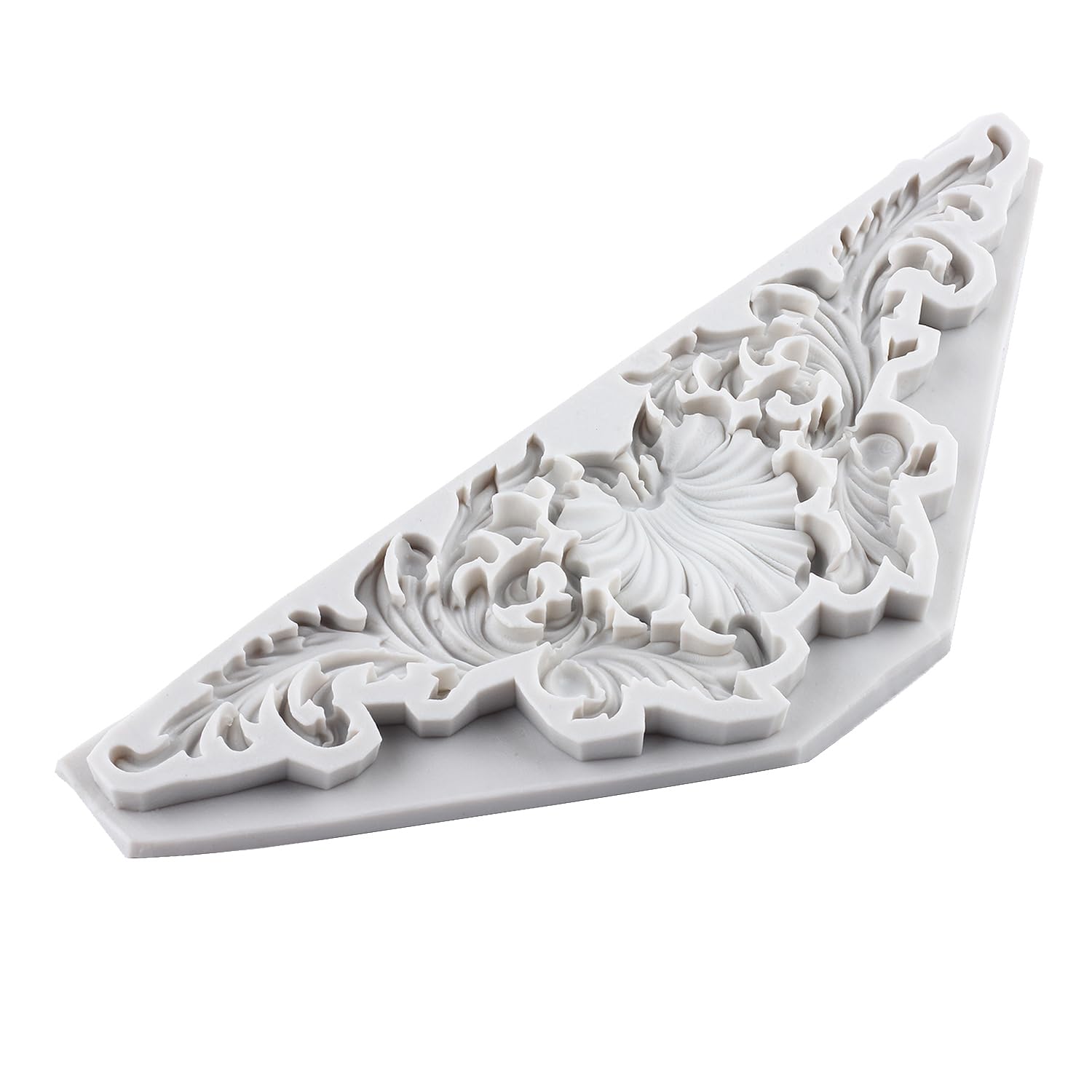Lingzhi Moldes de silicona de estilo barroco para fondant, curlicues de encaje, alivio de flores, encaje, chocolate, para decoración de bordes de pasteles, decoración de cupcakes, caramelos, azúcar,