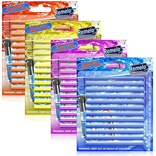 [2021 Newest] Drain Cleaner Sticks, Non-Toxic Sink Clean Deodorizer for Kitchen Bathroom Drains Sinks Pipes Septic Tank Safe Drain Sticks- Prevents Clogged Drains (Four Color)