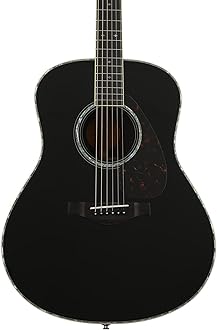 Yamaha L-Series LL16RD Solid Rosewood Acoustic-Electric Guitar w/ Case - Black, Abalone Inlay