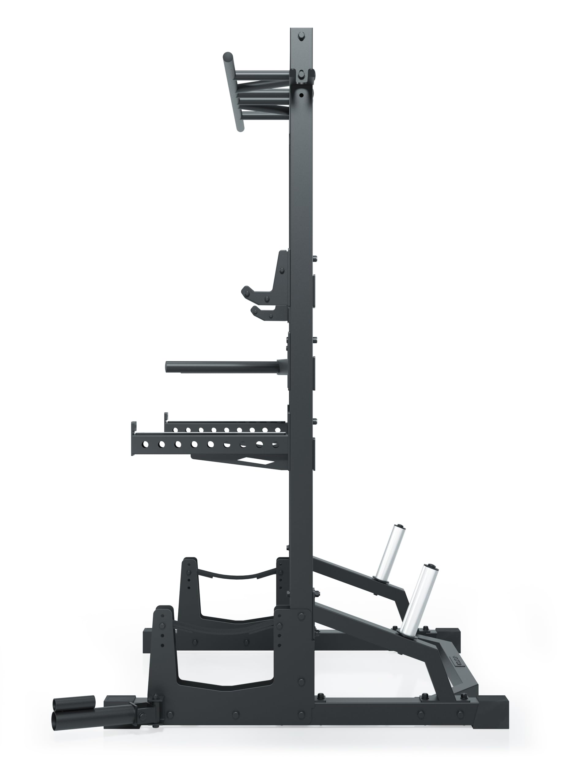 Atletica R7 Half Rack 214 cm Professionnel J-Hooks, Deadlift Station | 214 cm de haut, poids net de 102 kg, crochets en J professionnels, station de levage de terre, tube carré de 70 mm