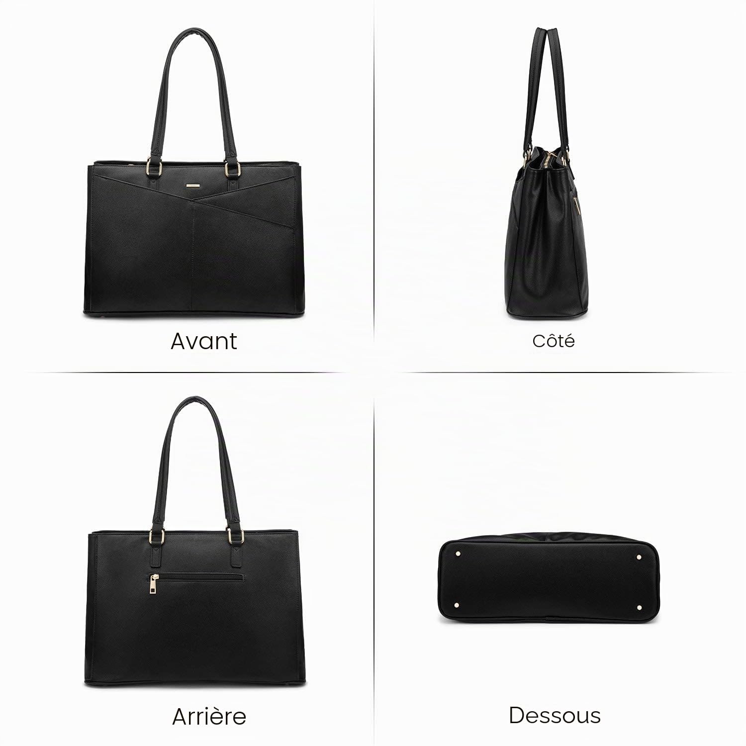 LOVEVOOK Sac pour ordinateur portable femme 17 pouces, Sac à main femme Sac de travail Sac d'enseignant Grand, Imperméable Sac shopping Sac à bandoulière Porte-documents Sac bandoulière Tote Bag pour