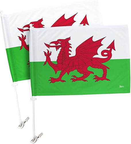 Miniatura 139 de Bandera de Estados Unidos con poste para coche, bandera para carros, 2 unidades, bandera de América, capó para auto, 4 de julio, decoración