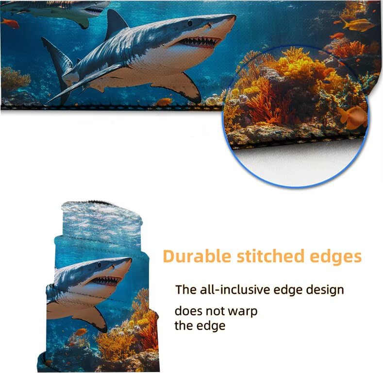 Tapis de souris XXL 1200x600 Requin G1-683 tapis de bureau hydrofuge - 6