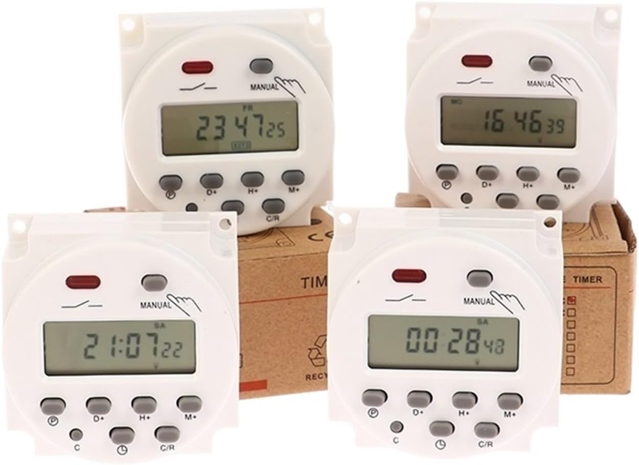 220V 110V 24V 12V CN101A Digital LCD Power Timer Programmable Time Switch Relay 16A CN101 Timer Switch(AC220V)