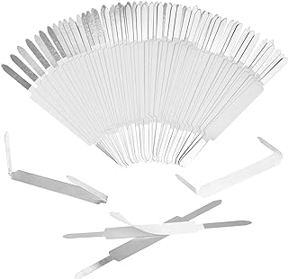 QYH Self-Adhesive Prong Paper Fasteners 1 inch Capacity, 130 Fasteners/Box